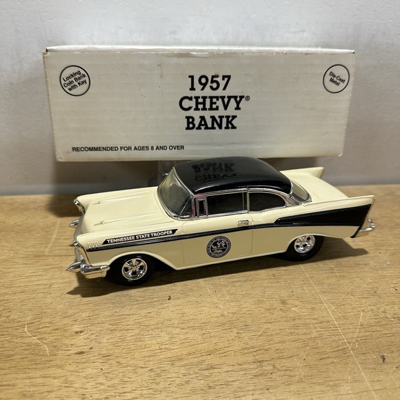 ERTL Other - ERTL 1957 Chevy Bank Tennessee Highway Patrol Die Cast Metal #F212 Bel Air Troop